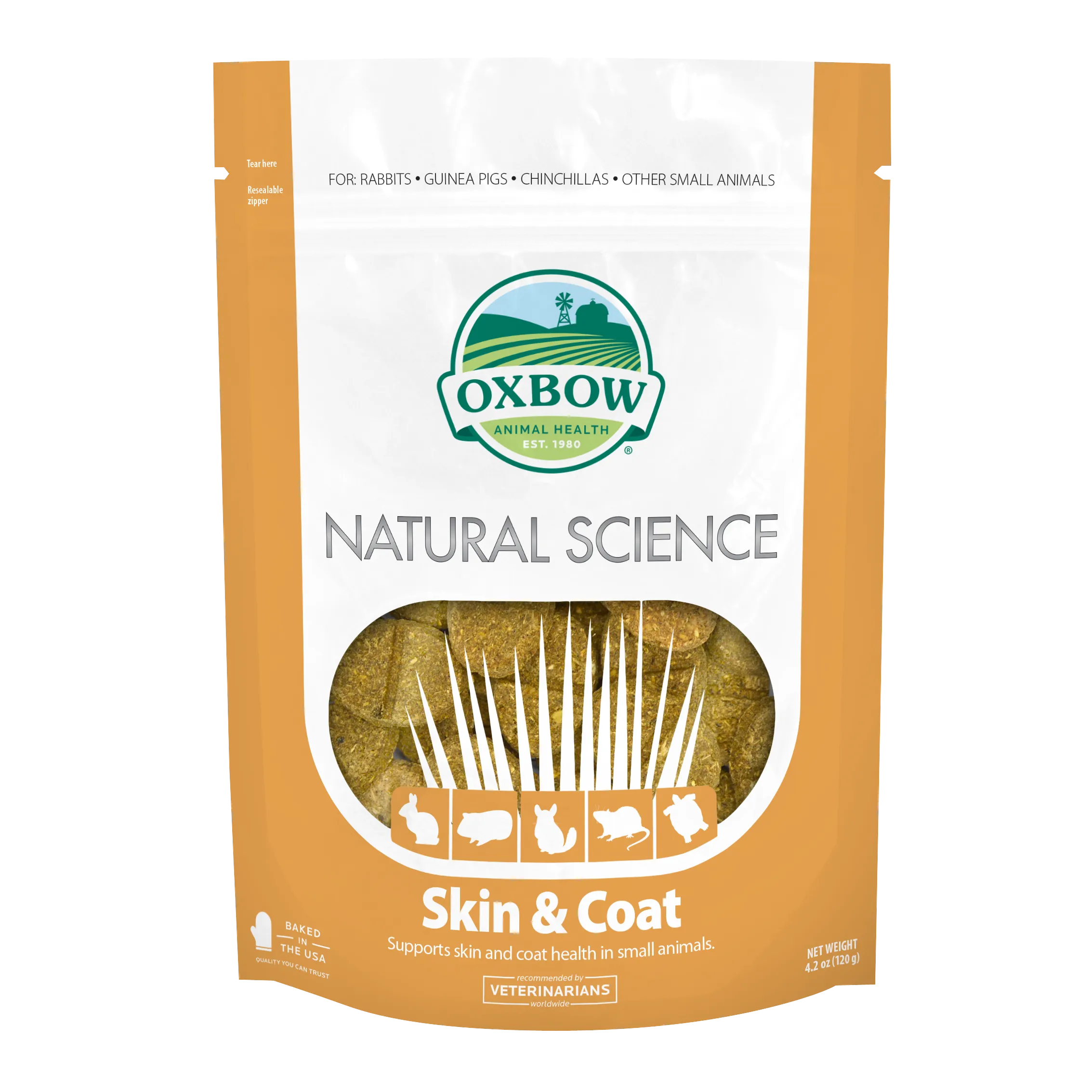 20% OFF: Oxbow Natural Science Skin & Coat Supplement For Small Animals 60 tabs