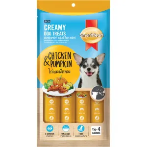 3 FOR $12: Smartheart Chicken & Pumpkin Creamy Dog Treats 60g