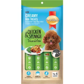 3 FOR $12: Smartheart Chicken & Spinach Creamy Dog Treats 60g