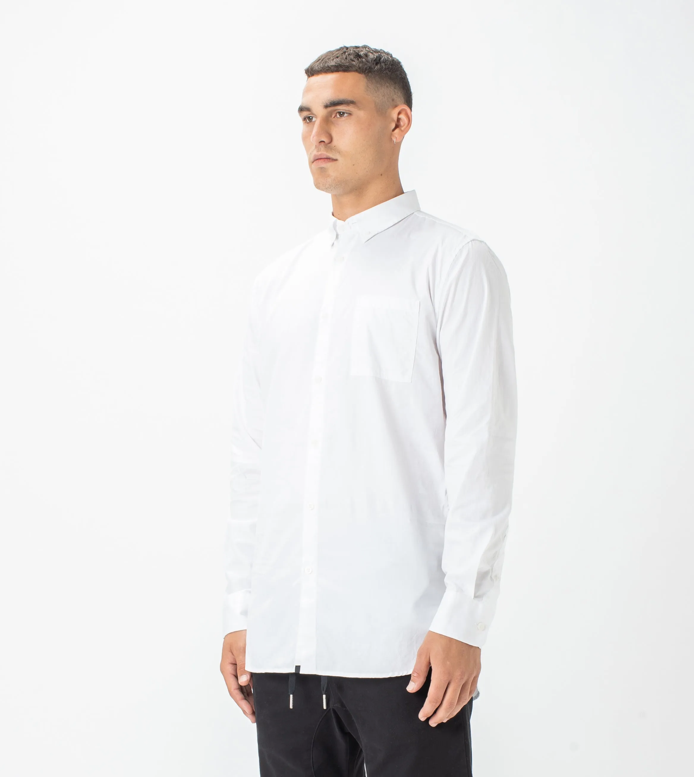 7 Foot LS Oxford Shirt White