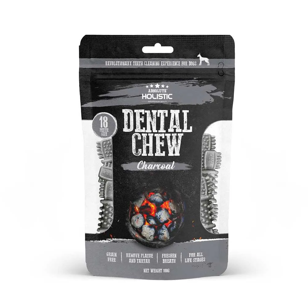 Absolute Holistic Dog Grain-Free Dental Chew Charcoal Petite 160g