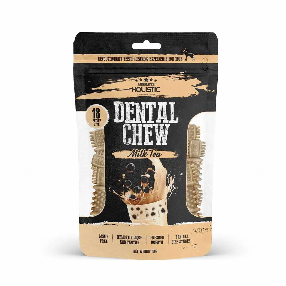 Absolute Holistic Dog Grain-Free Dental Chew Milk Tea Petite 160g