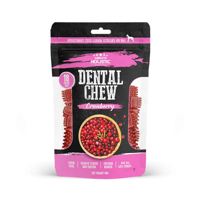 Absolute Holistic Petite Dental Dog Chews (Cranberry)