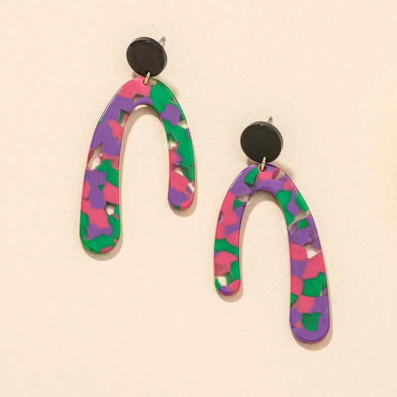 Acrylic Geometric Earrings - Vienna Verve Collection