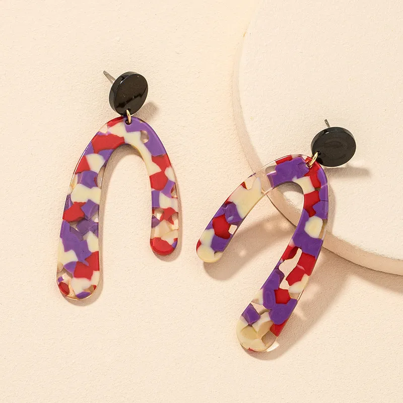 Acrylic Geometric Earrings - Vienna Verve Collection