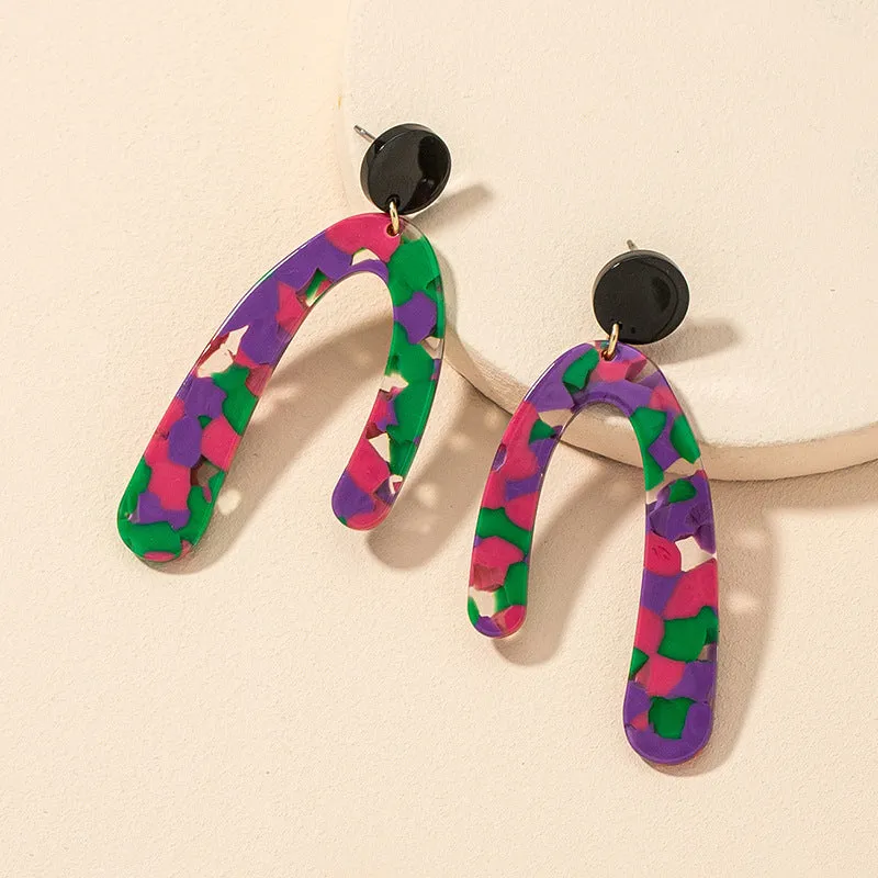 Acrylic Geometric Earrings - Vienna Verve Collection