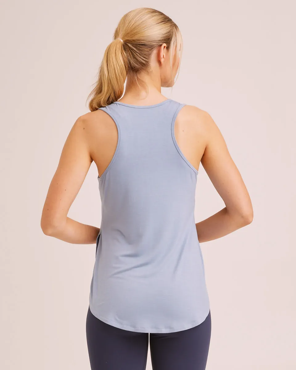 Active Curve Hem Nursing Tank - Powder Blue