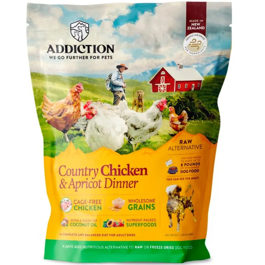 Addiction Country Chicken & Apricot Dinner Raw Alternative Dog Food 2lb