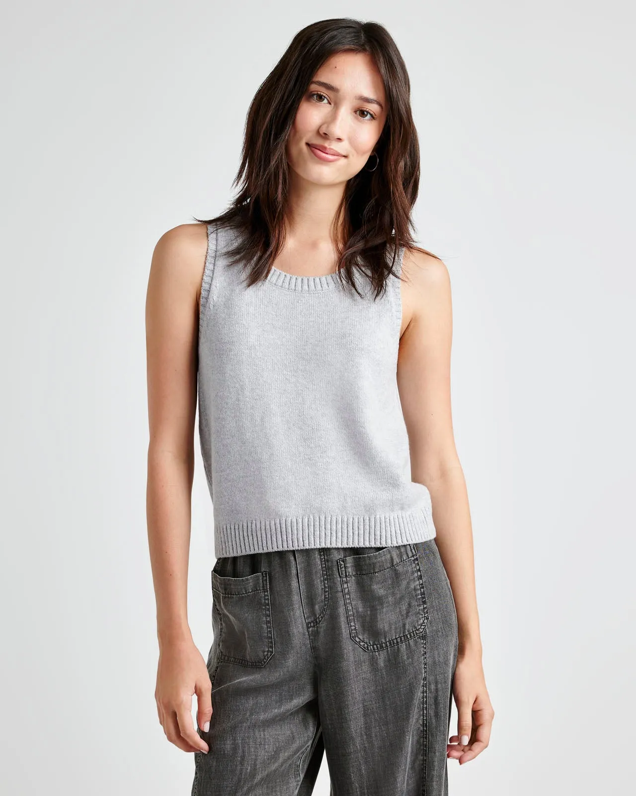 Amber Cropped Sweater Tank