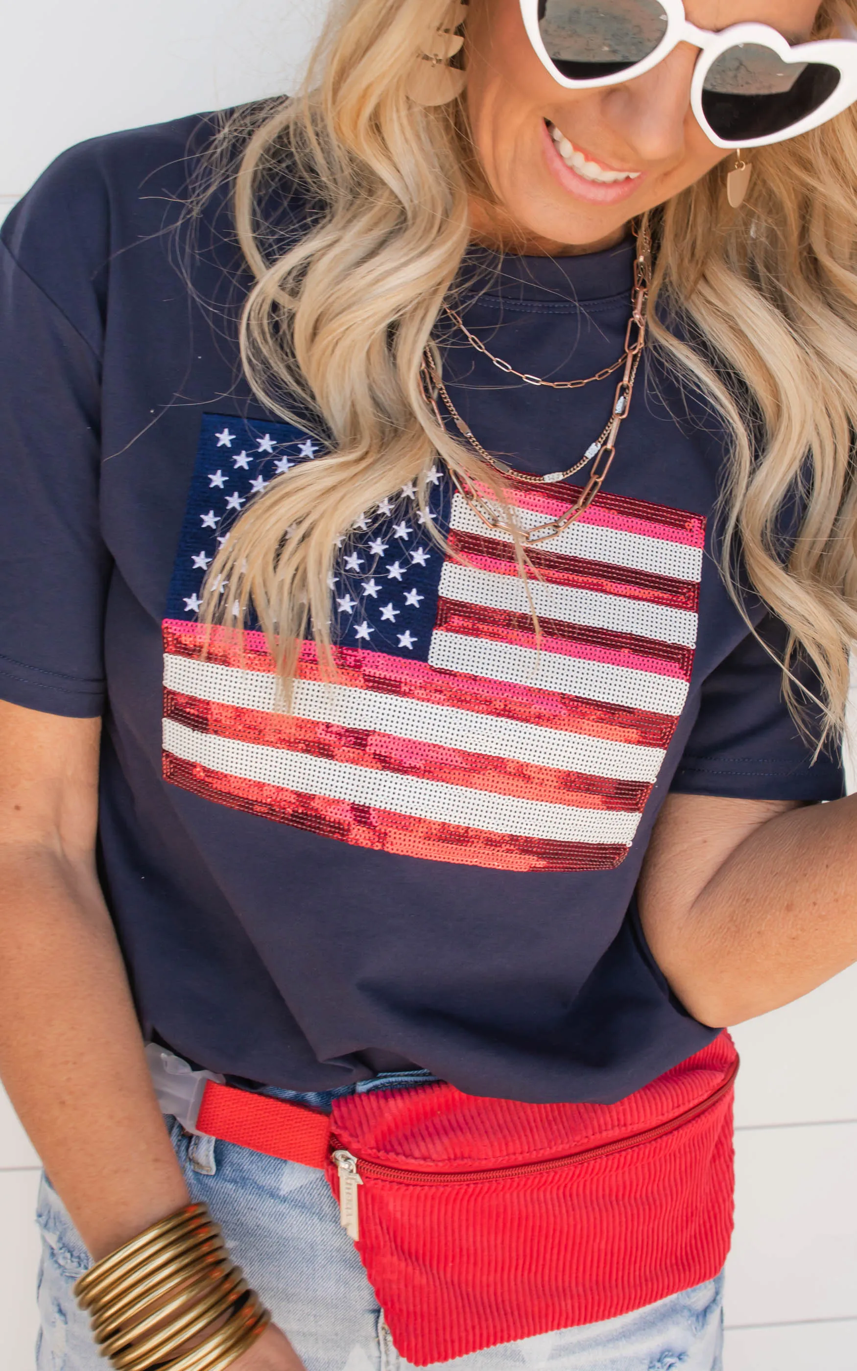 American Flag Sequin Top | FINAL SALE