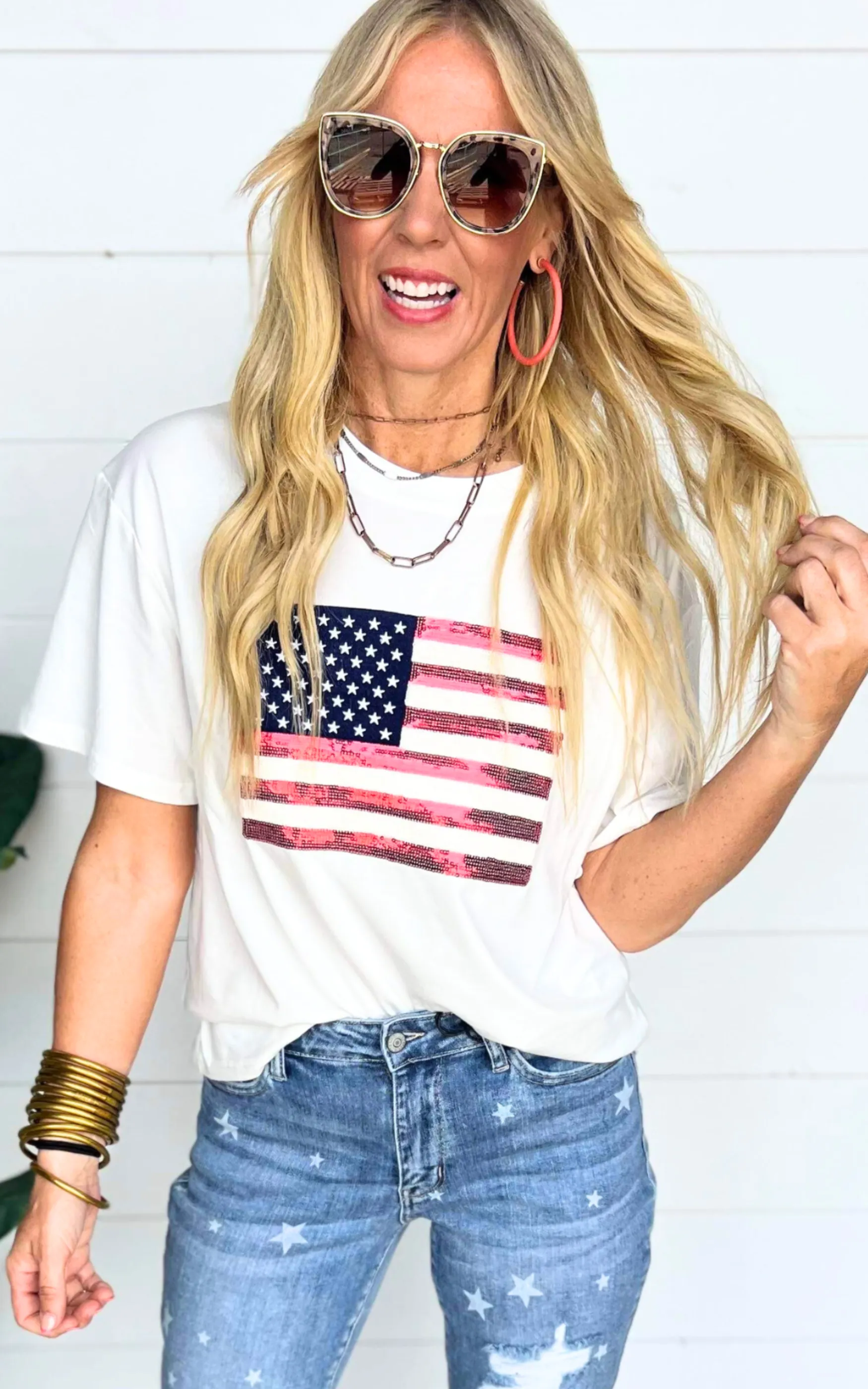 American Flag Sequin Top | FINAL SALE