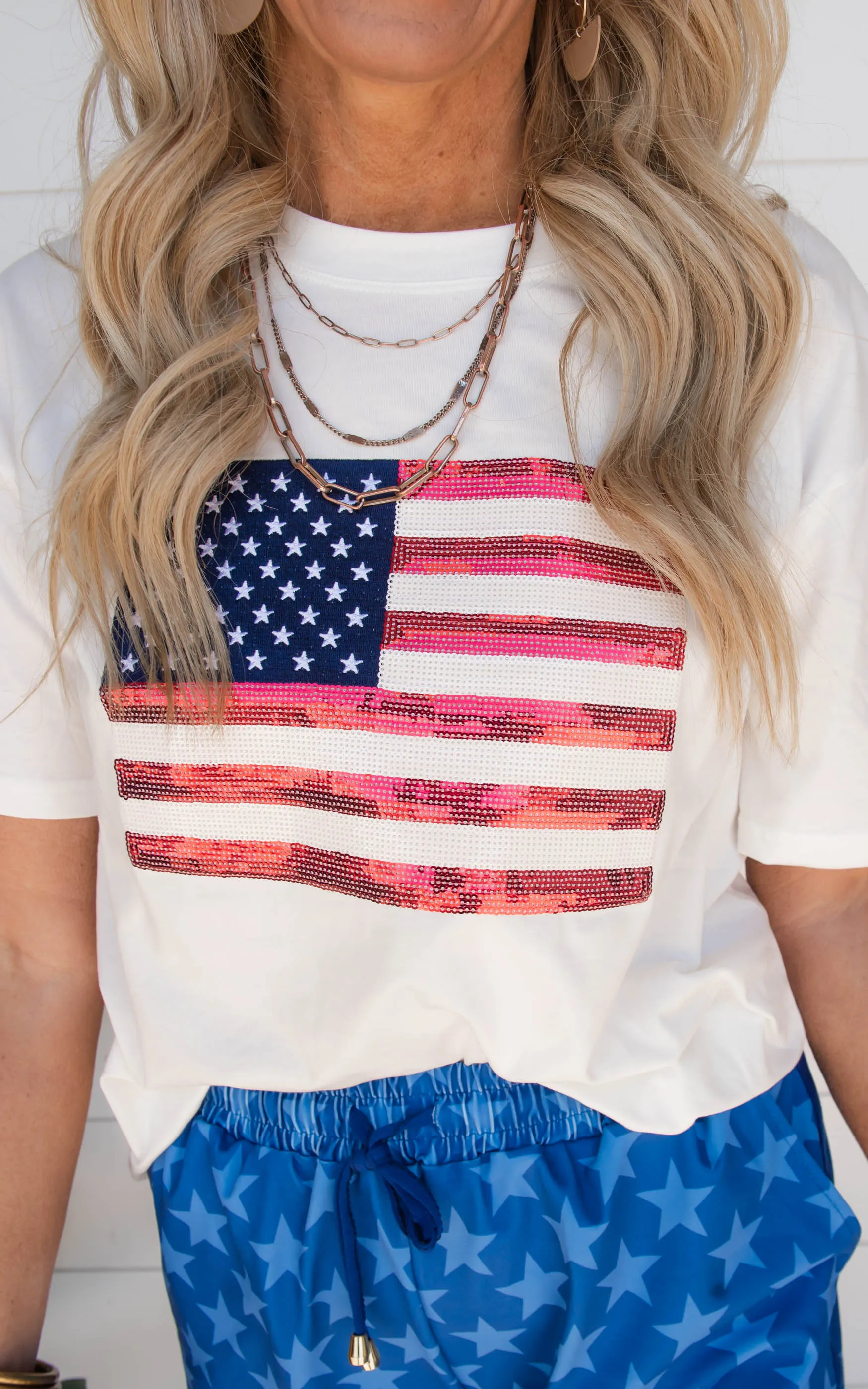 American Flag Sequin Top | FINAL SALE