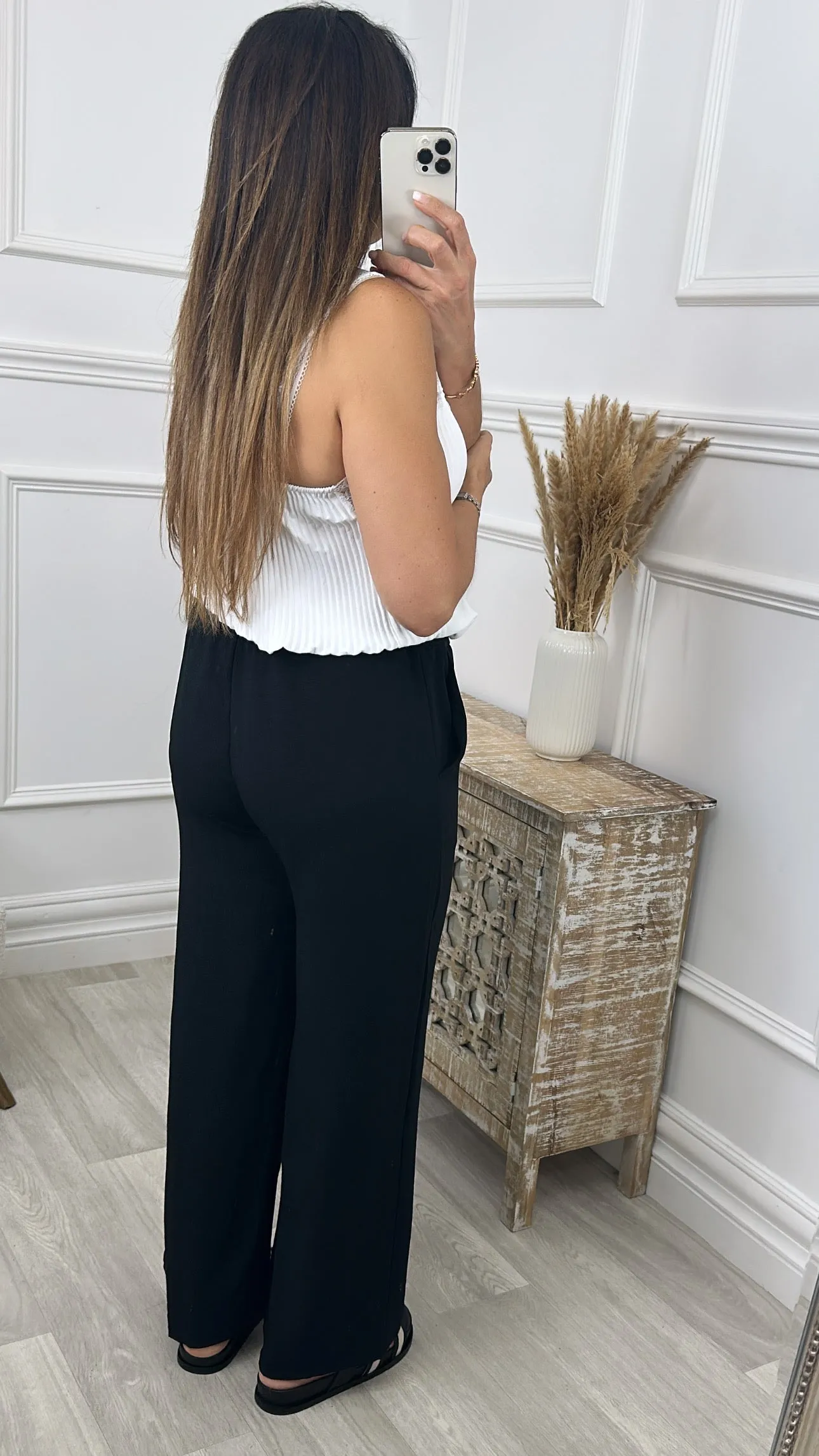 Antoinette Black Wide Leg Pants