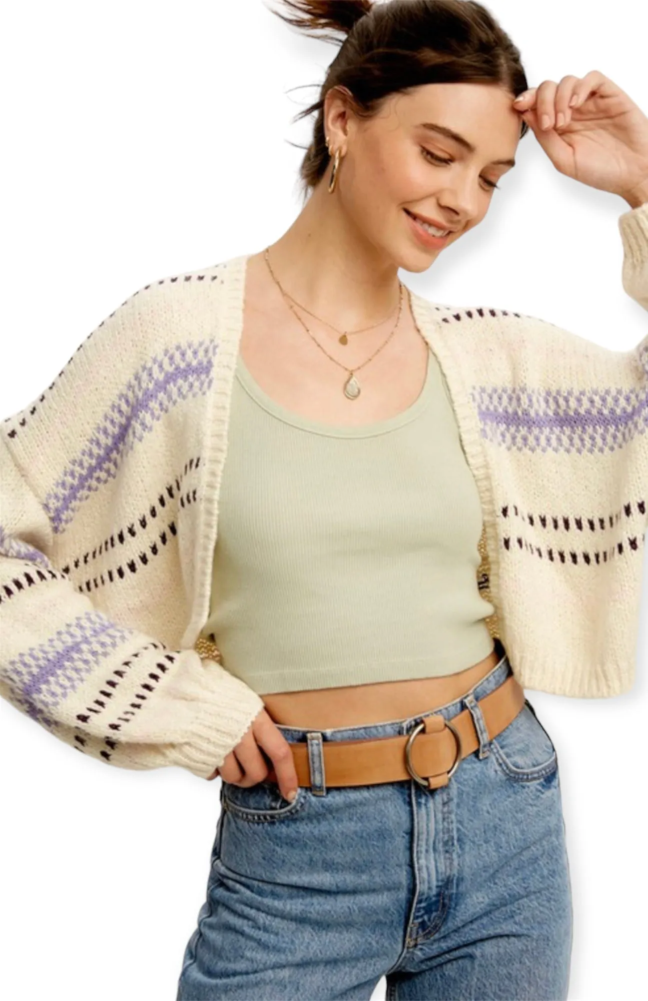 Aura Sweater Crop Cardigan