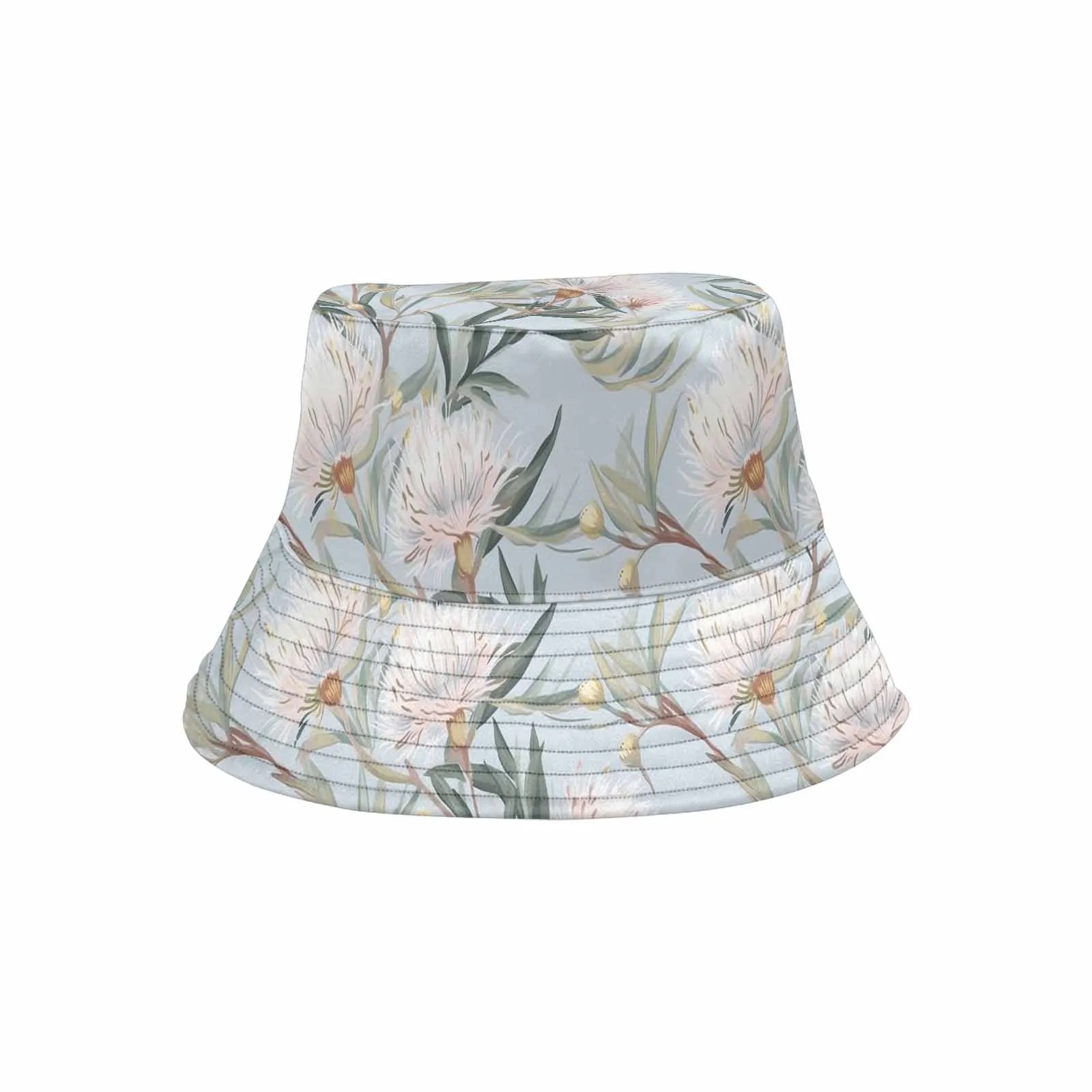 Australian Floral Blue  Unisex Summer Single-Layer Bucket Hat