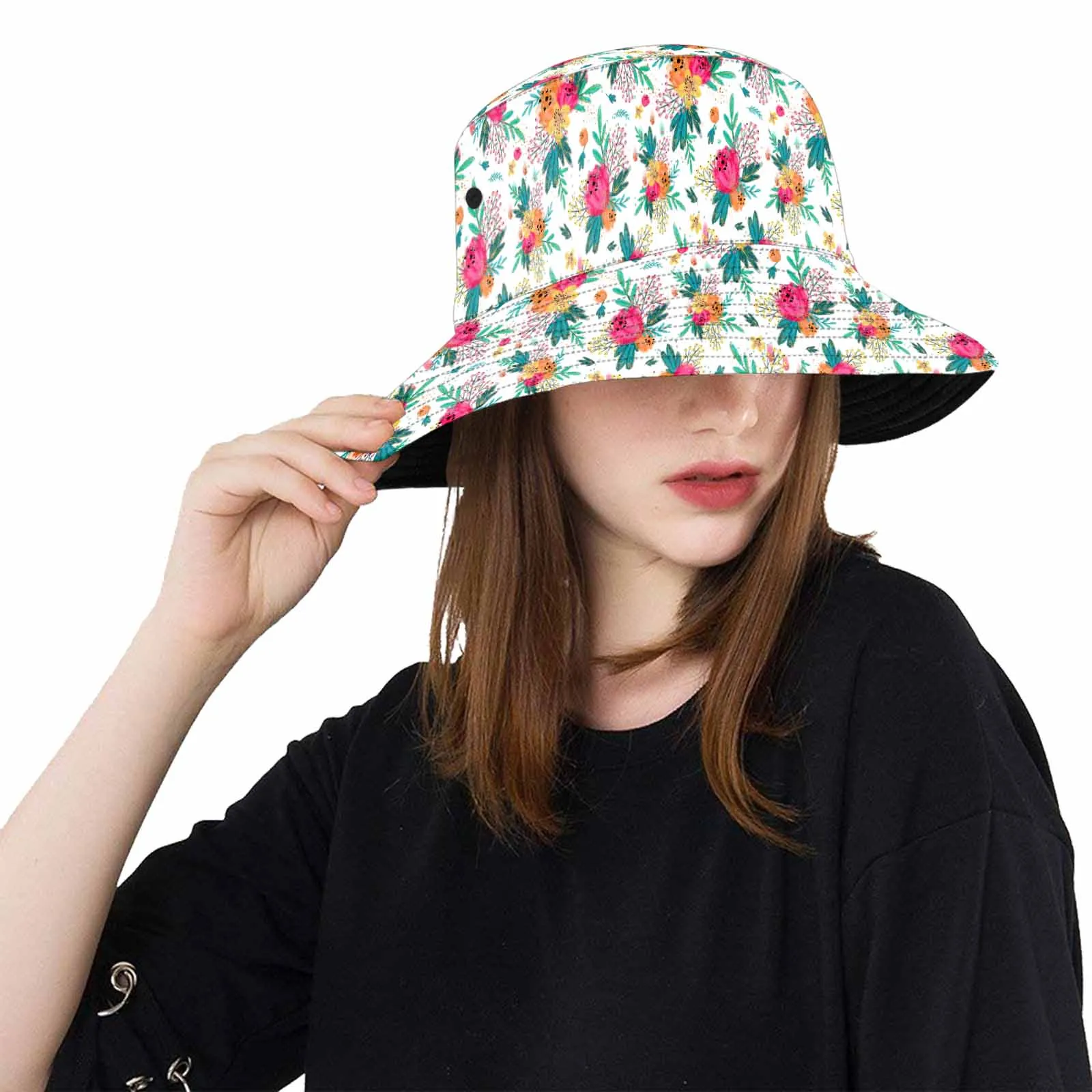 Australian Floral  Unisex Summer Single-Layer Bucket Hat