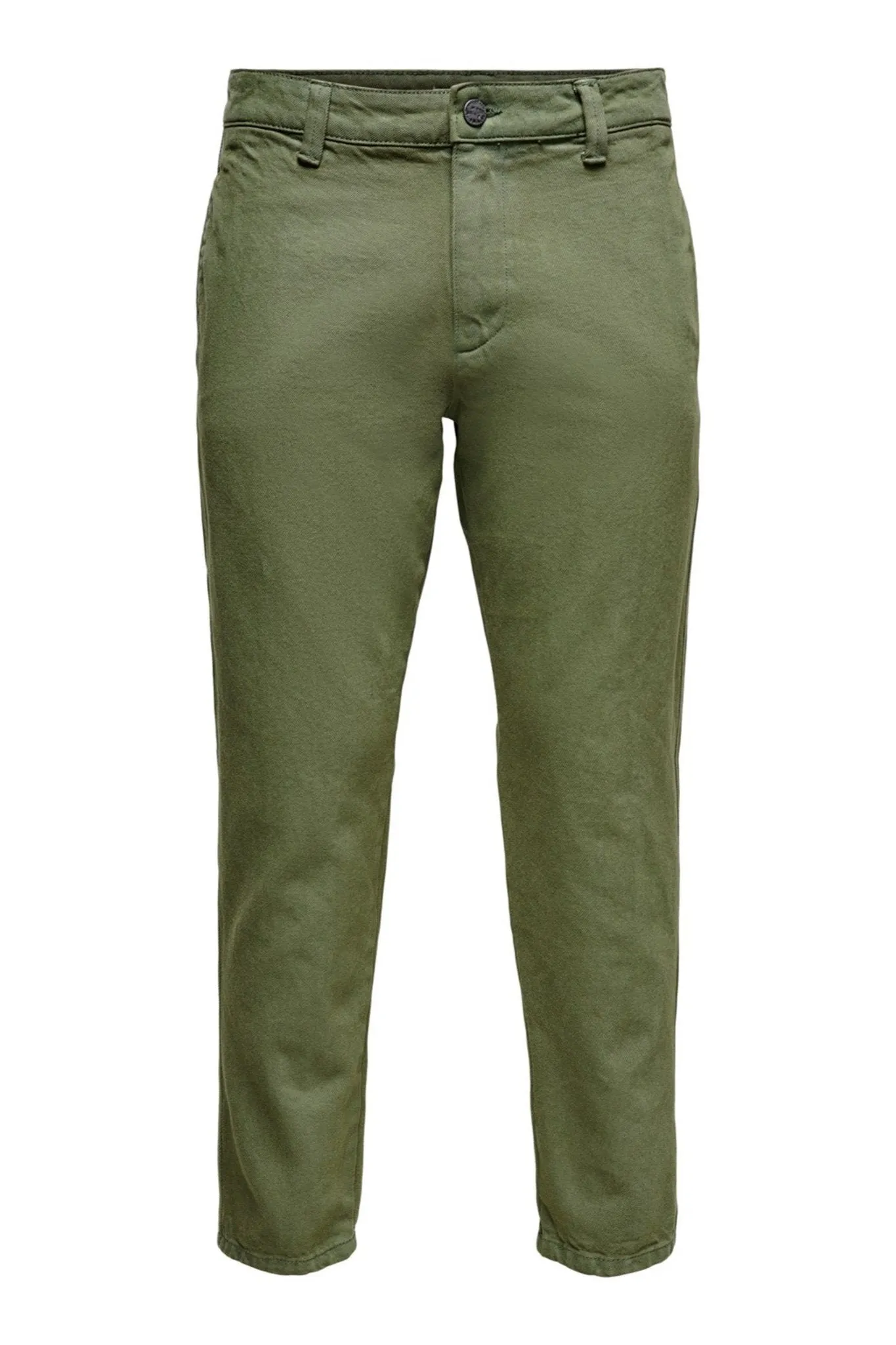 Avi Beam Chino Twill Trousers - Olive Night