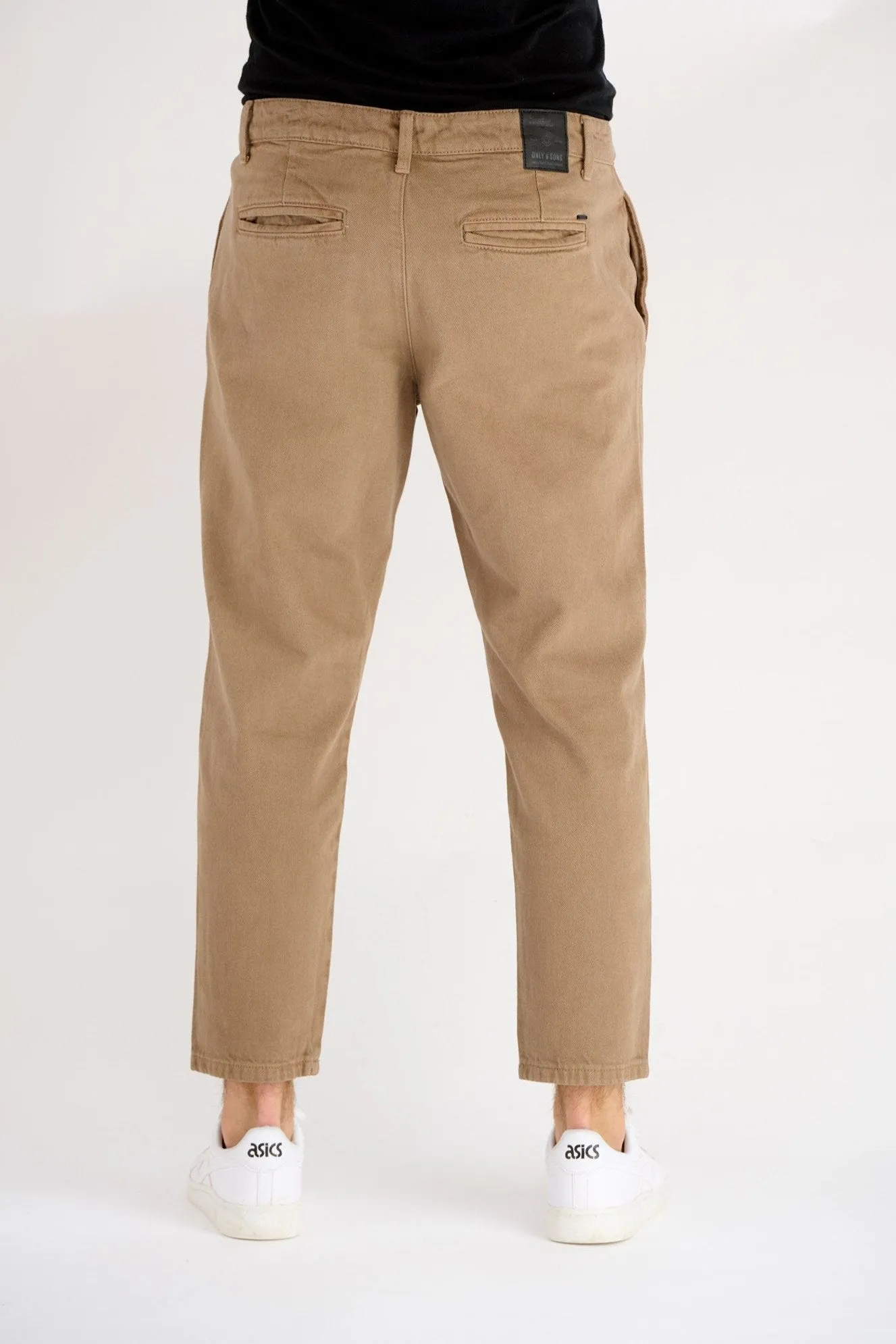 Avi Beam Chino Twill Trousers - Shitake