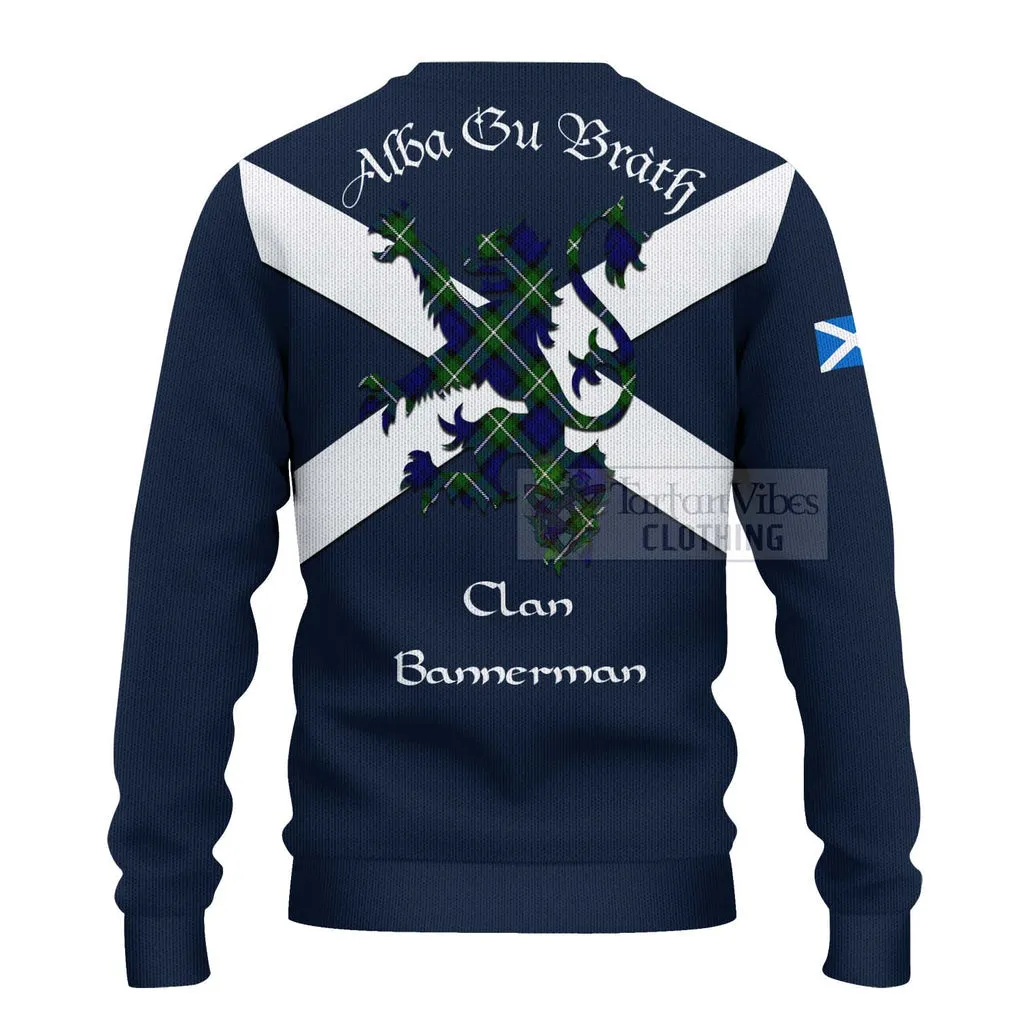 Bannerman Tartan Lion Rampant Ugly Sweater Proudly Display Your Heritage with Alba Gu Brath and Clan Name