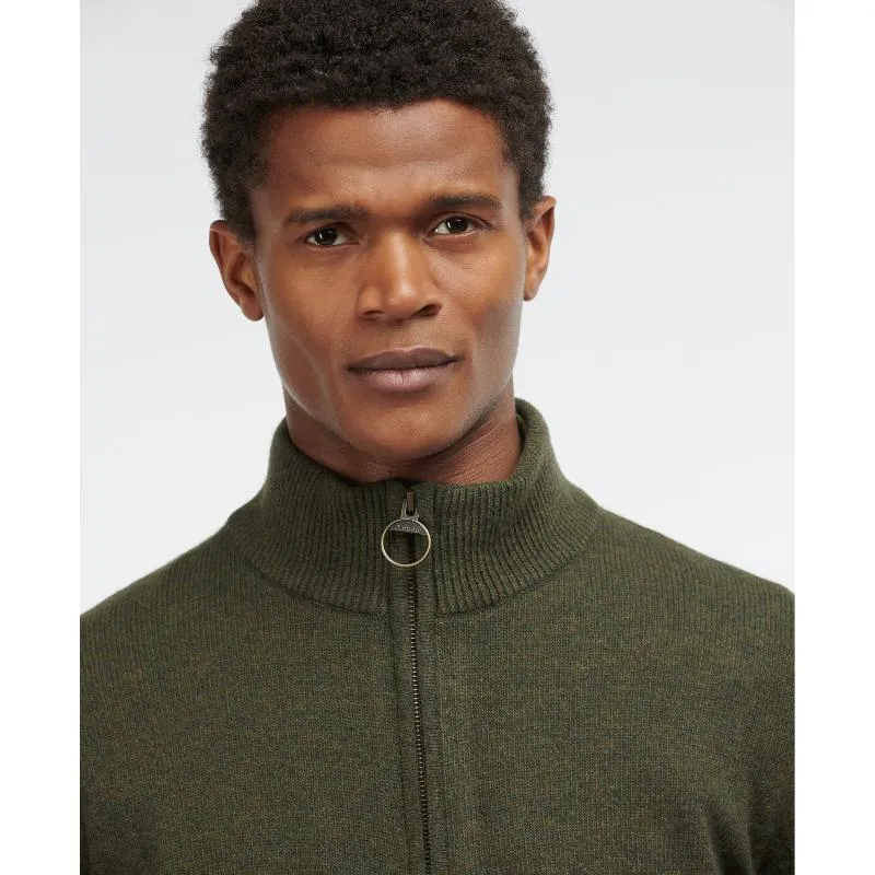 Barbour Holden Half Zip Knitted Mens Jumper - Olive Marl