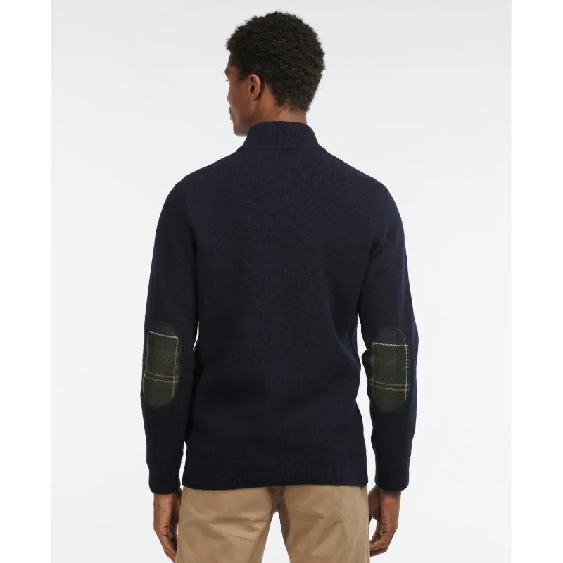 Barbour Holden Half Zip Lambswool Knit Mens Jumper - Navy