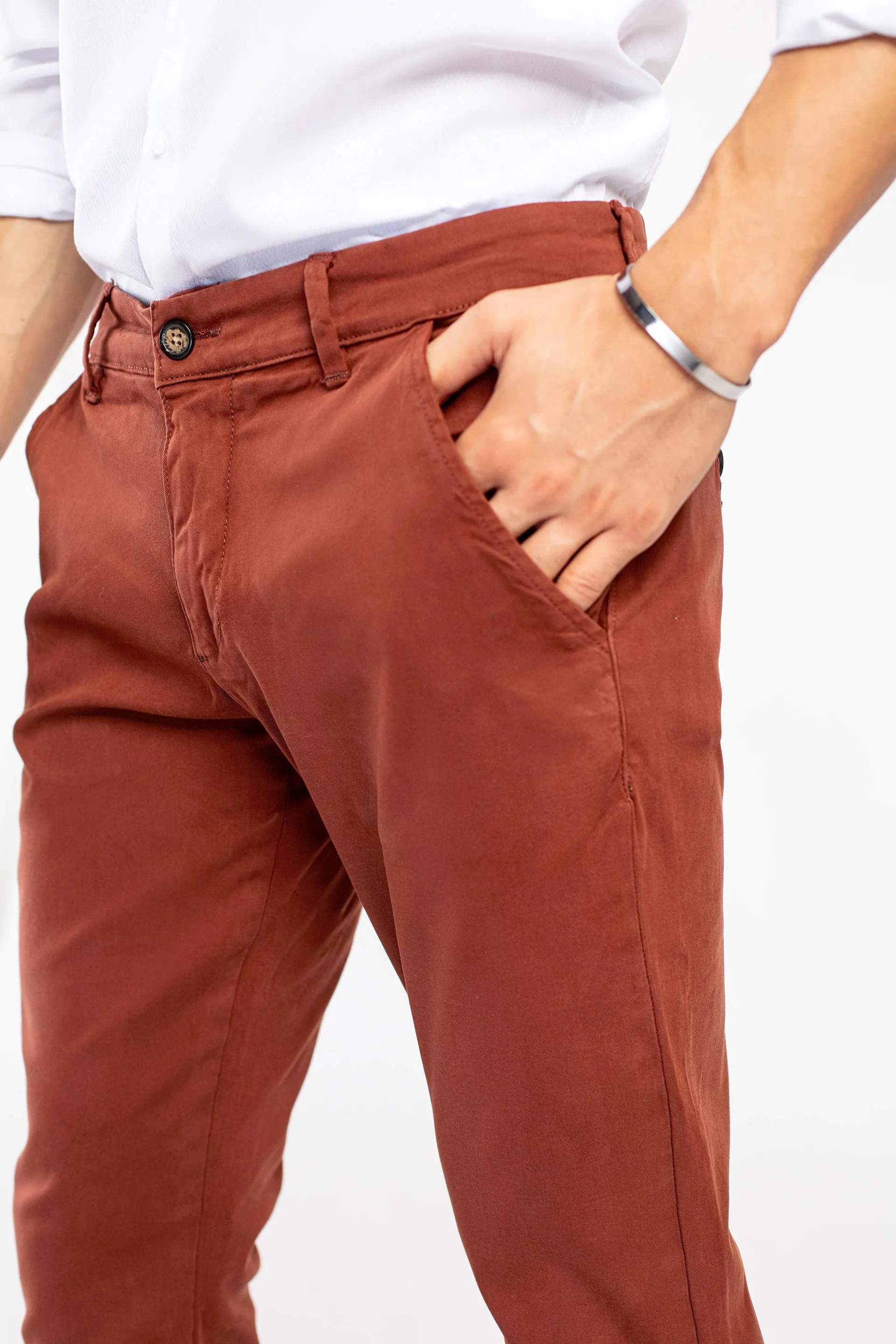 Basic Maroon Chinos