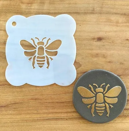 Bee Cupcake Stencil