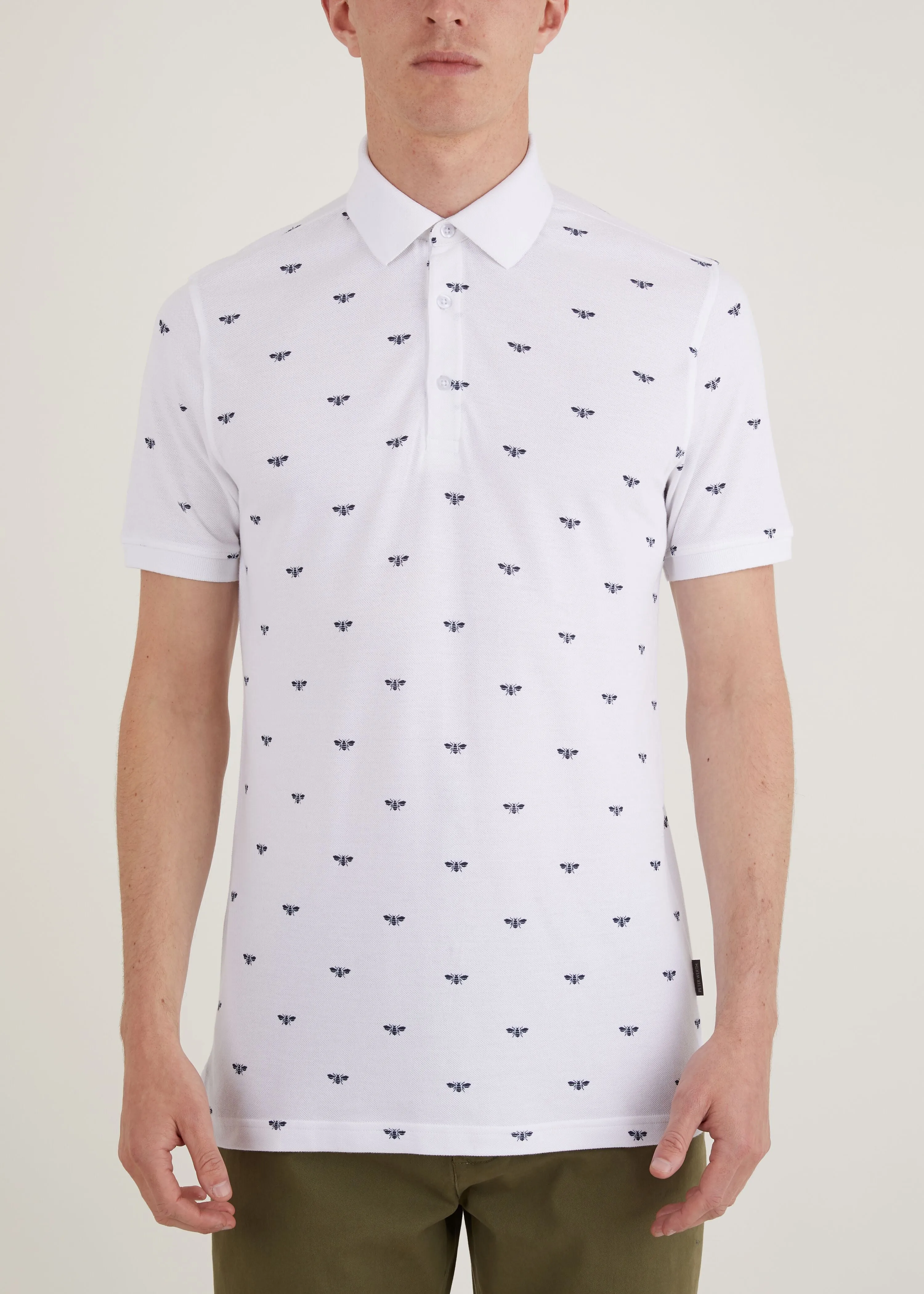 Beehive Polo Shirt - White