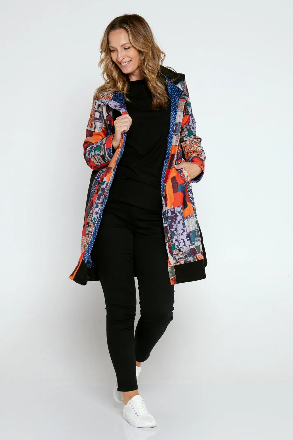 Bicheno Corduroy Coat - Retro Patchwork