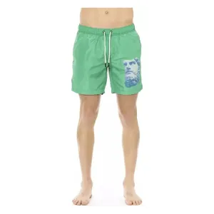 Bikkembergs Green Polyester Men Swim Short