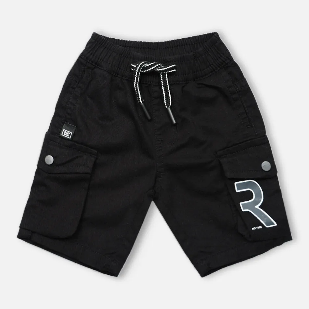 Black & Green Cargo Shorts