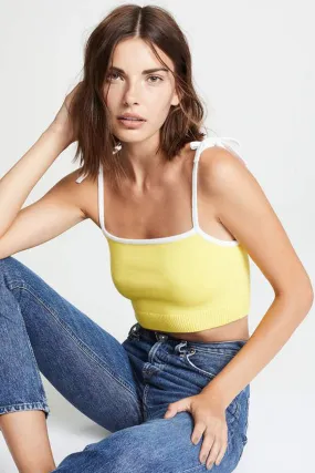 Blazing Yellow Peachskin Crop Camisole