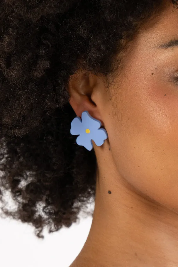 Blue Blossom Stud Earrings