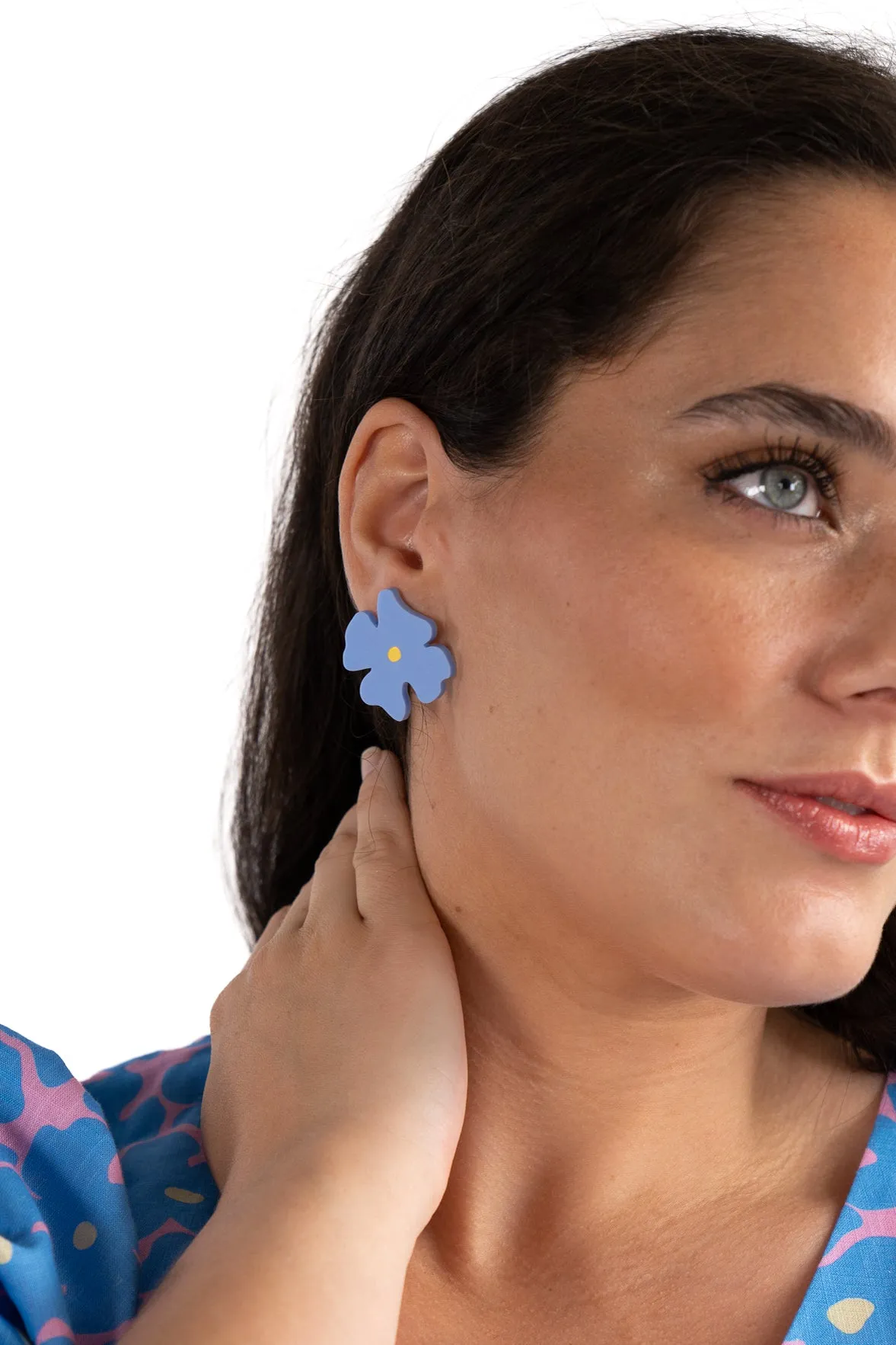 Blue Blossom Stud Earrings