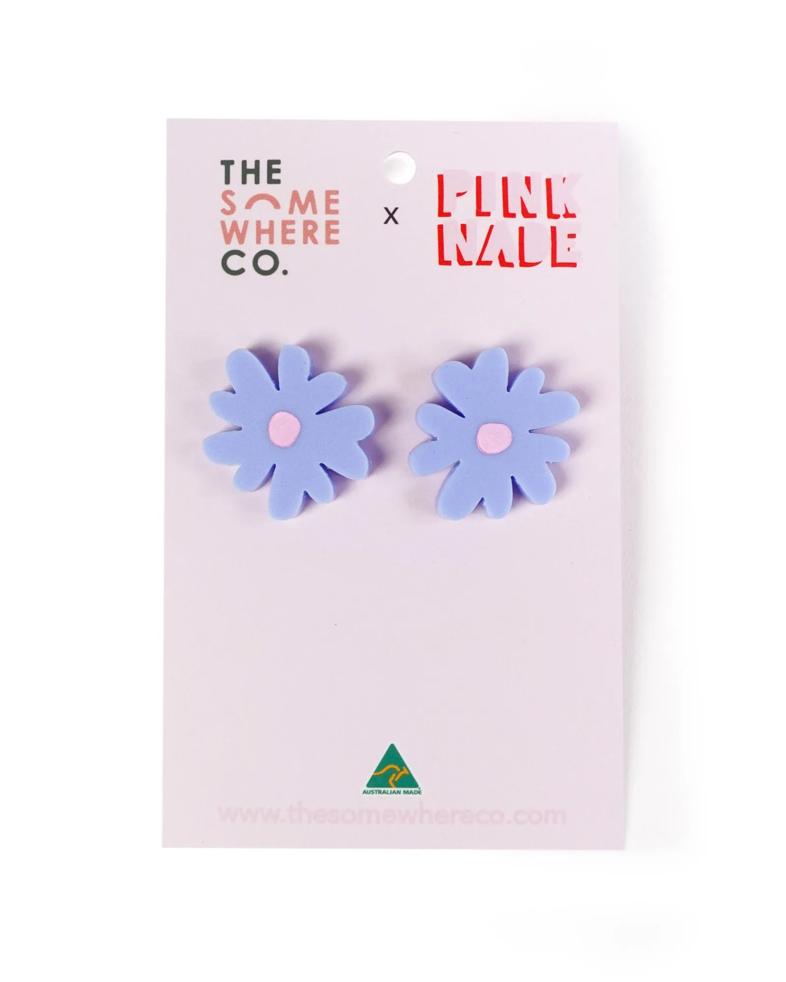 Blue Small Blossom Stud Earrings