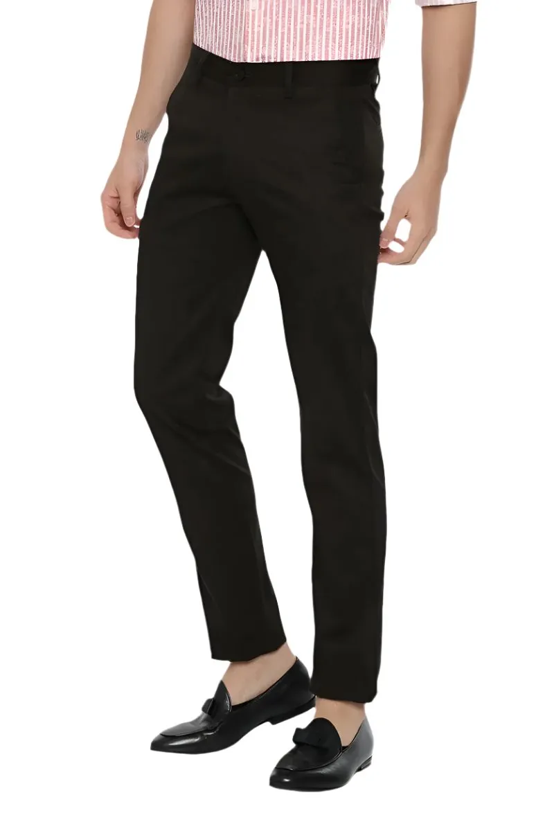 Bronx Chinos - Charcoal Black Trouser For Men | Ariser