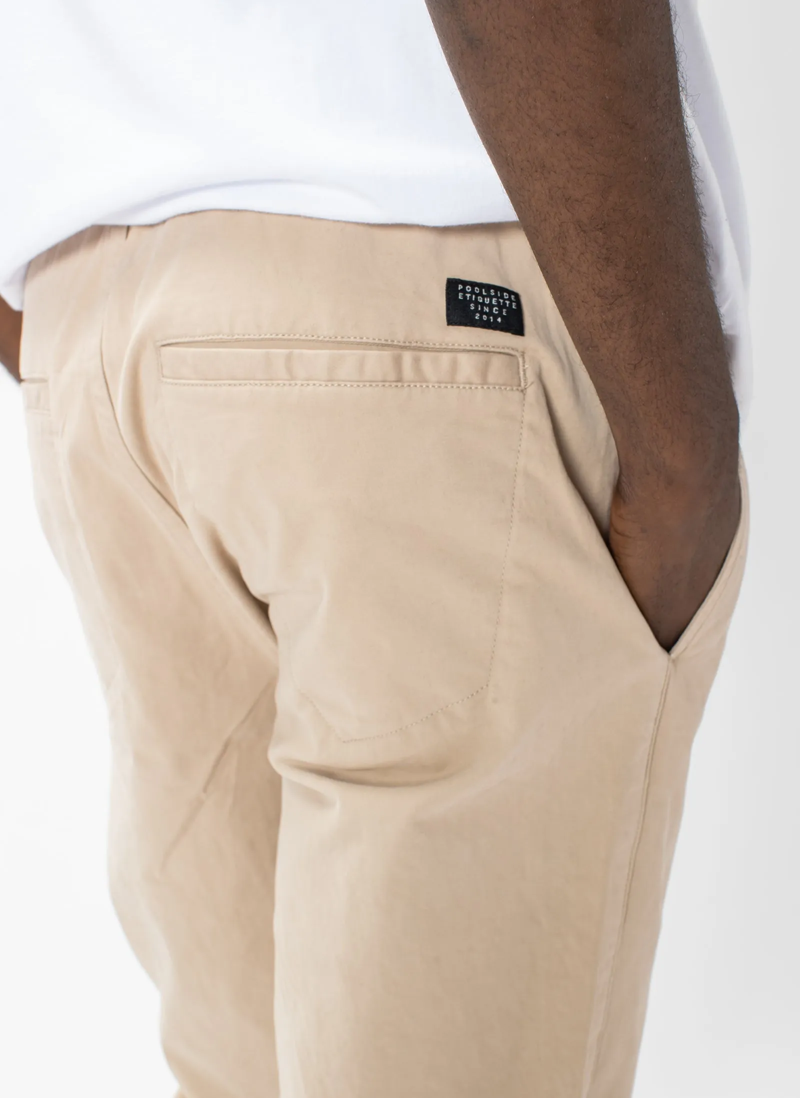 B.Slim Elastic Tan