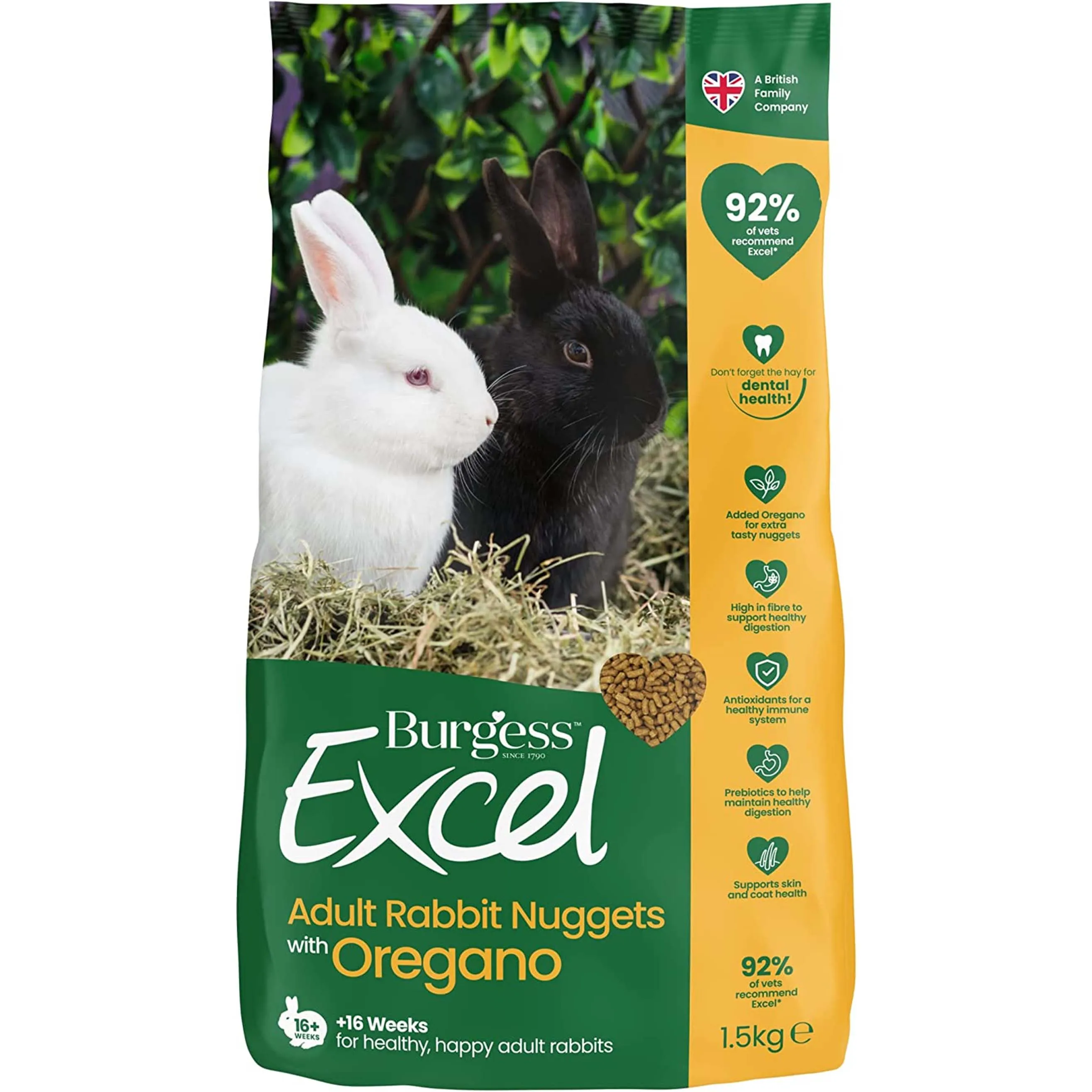 Burgess Excel Adult Rabbit Nuggets with Oregano 1.5kg