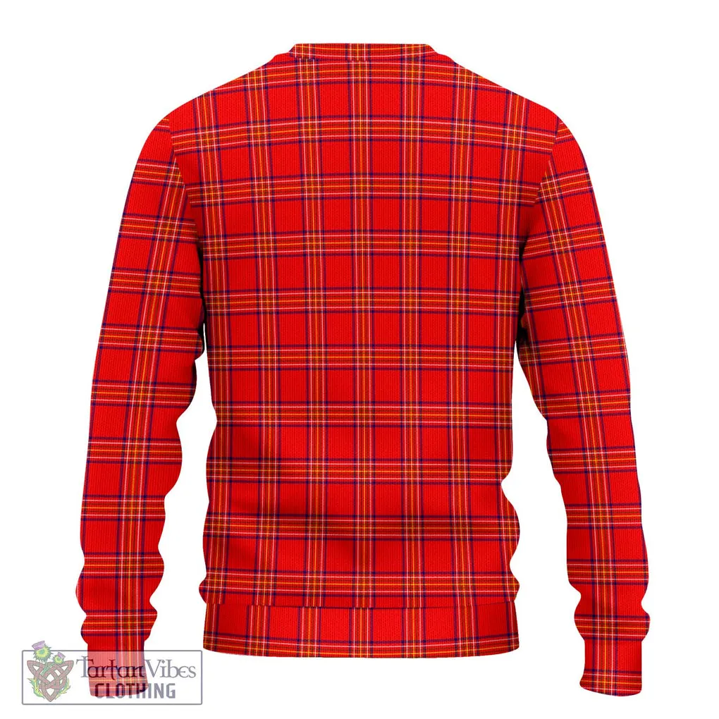 Burnett Modern Tartan Ugly Sweater with Family Crest DNA In Me Style