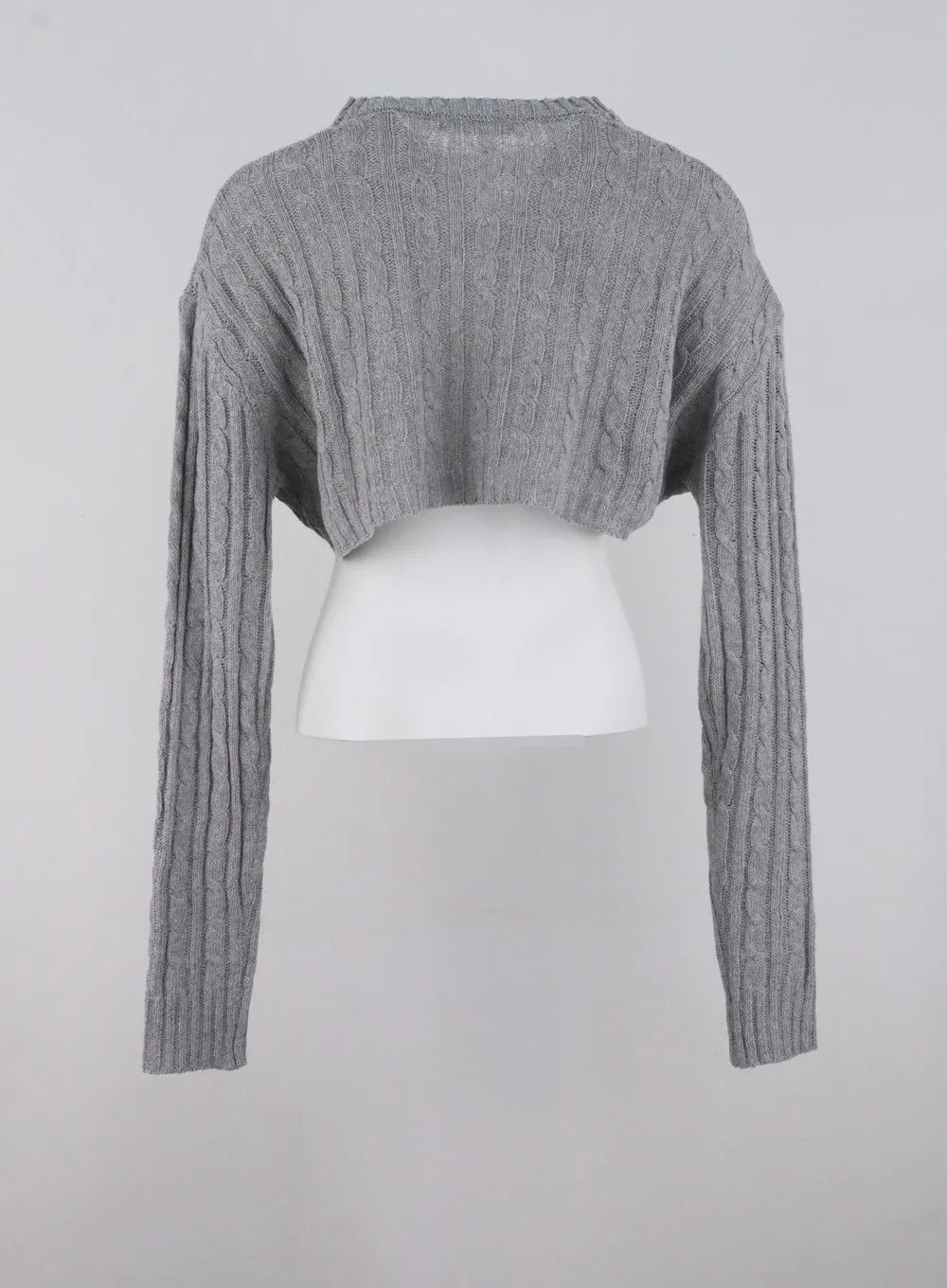 Cable Knit Crop Sweater IG311