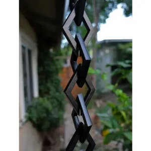 Cast Aluminum Link Diamond Chain- Black Powder Coat