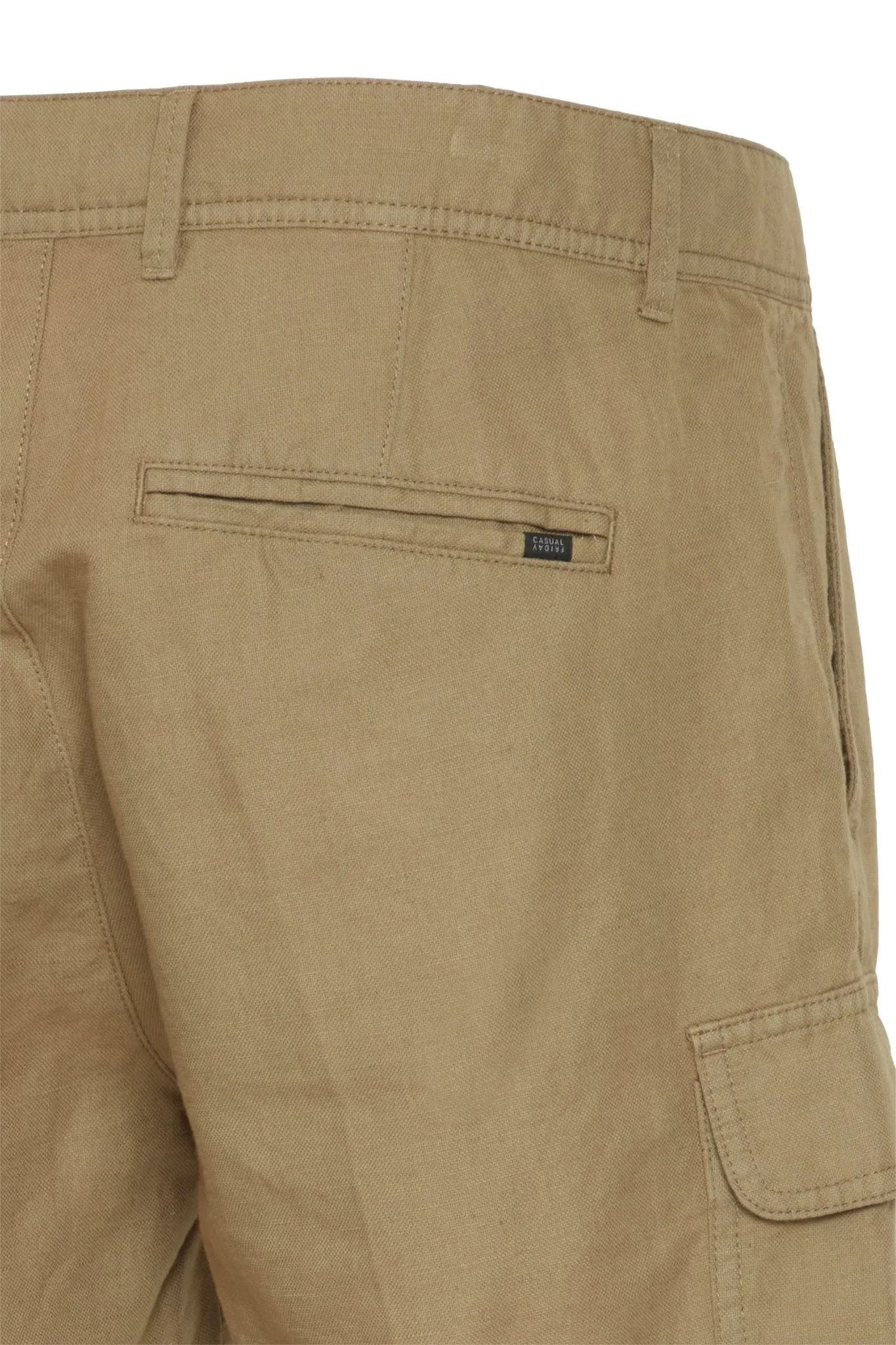 CASUAL FRIDAY - CFSIMON 0137 Cargo linen mix shorts - 20505123