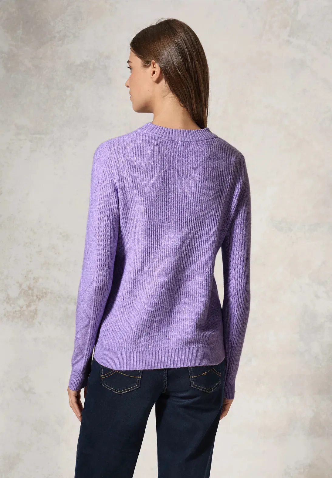 Cecil Cable knit Jumper in Lilac or Grey 02961