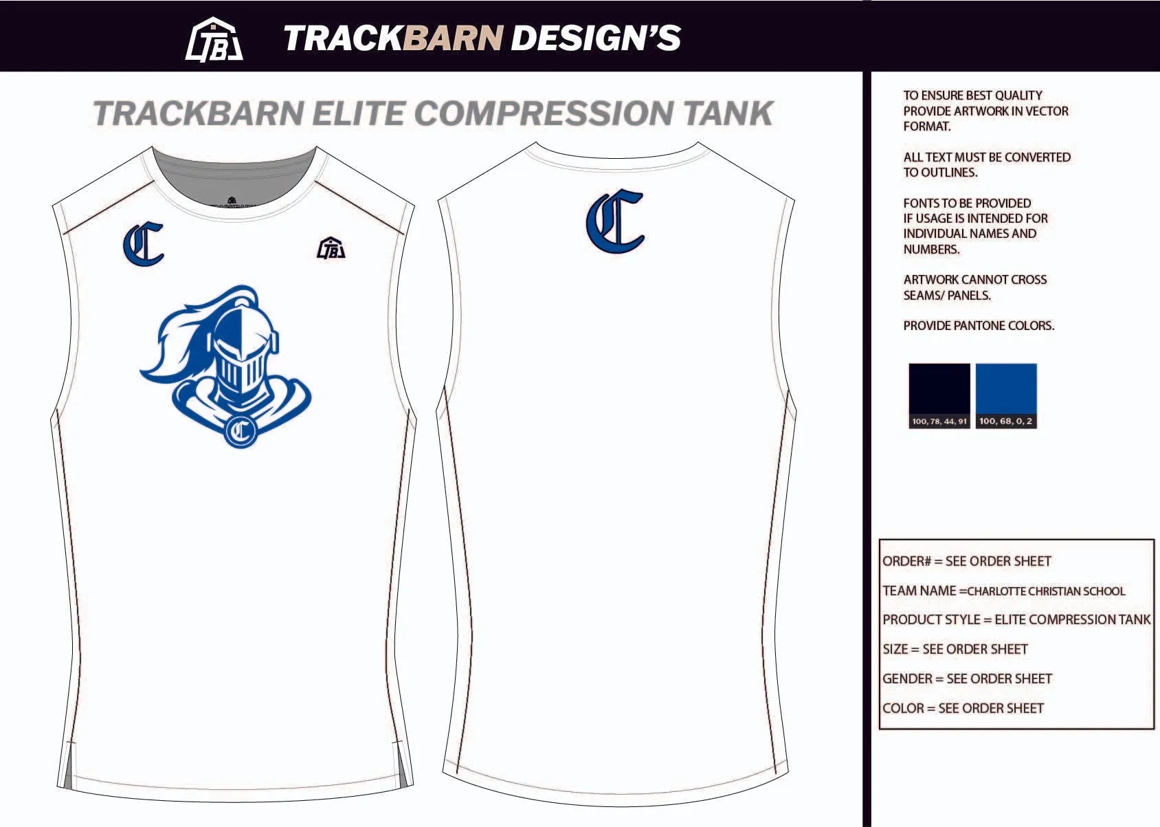 Charlotte-Christian-School Mens Track Compression Tank