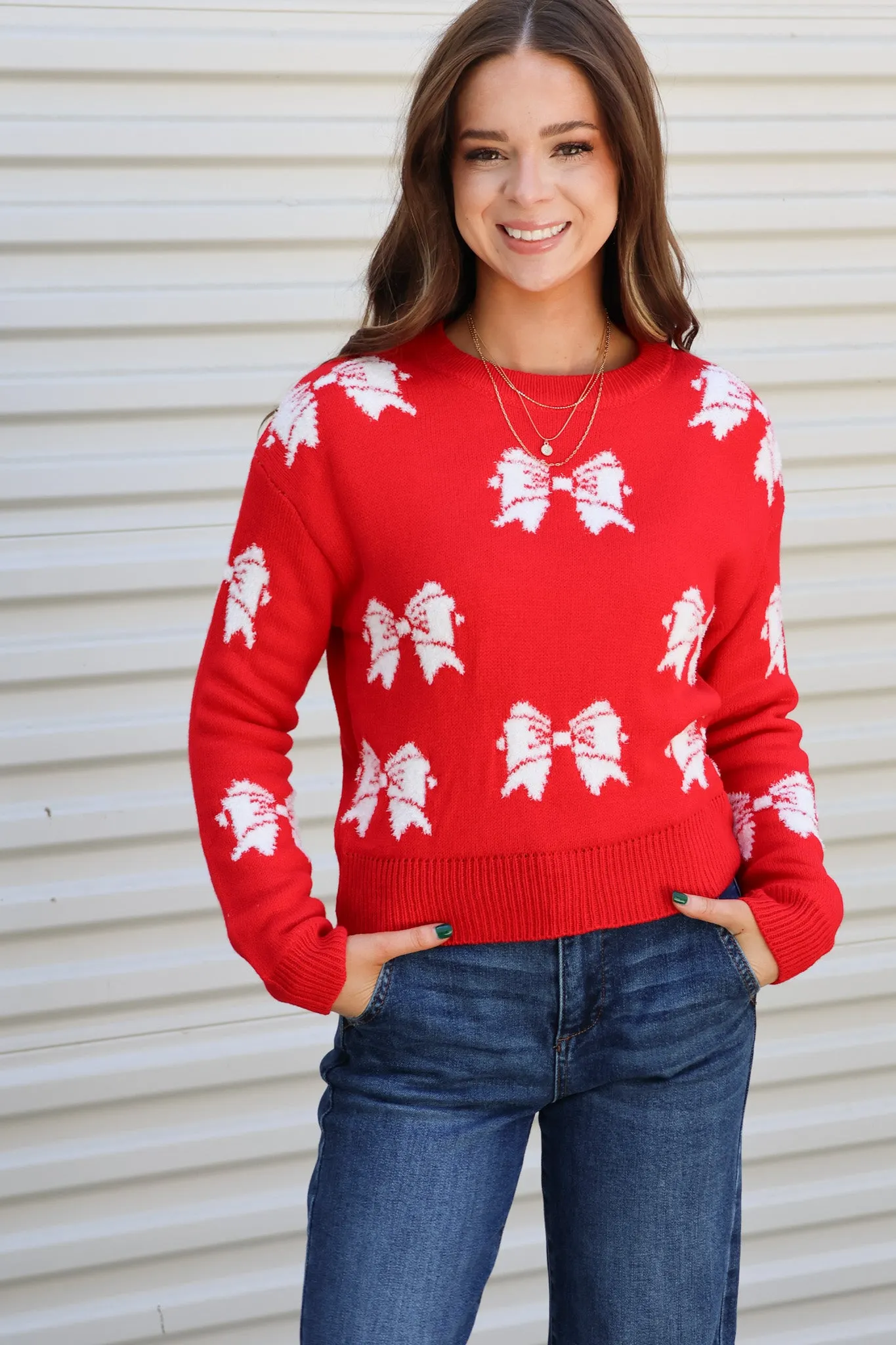 Charming Bow Sweater