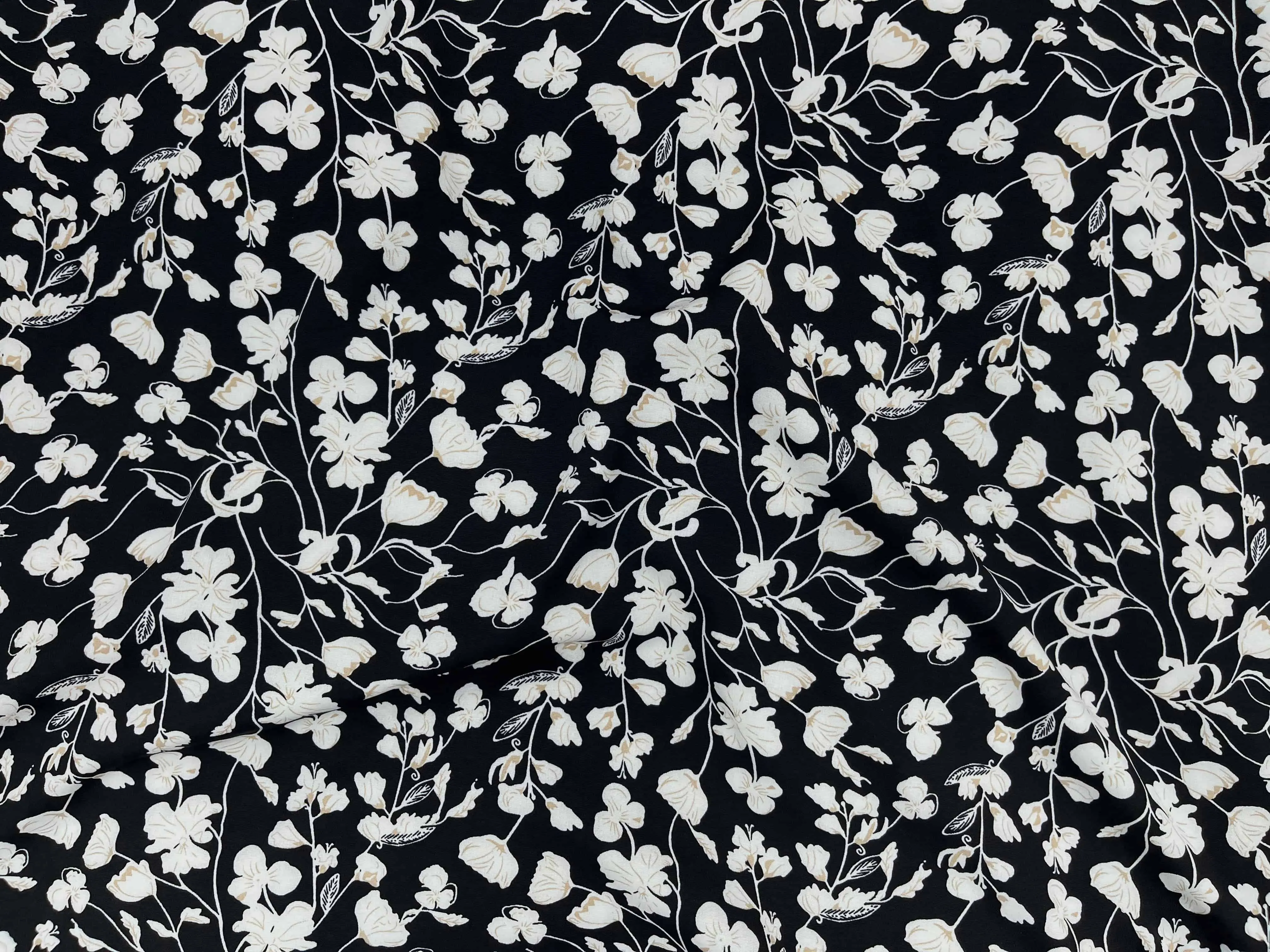 Charming Flower - Printed Crepe Fabric