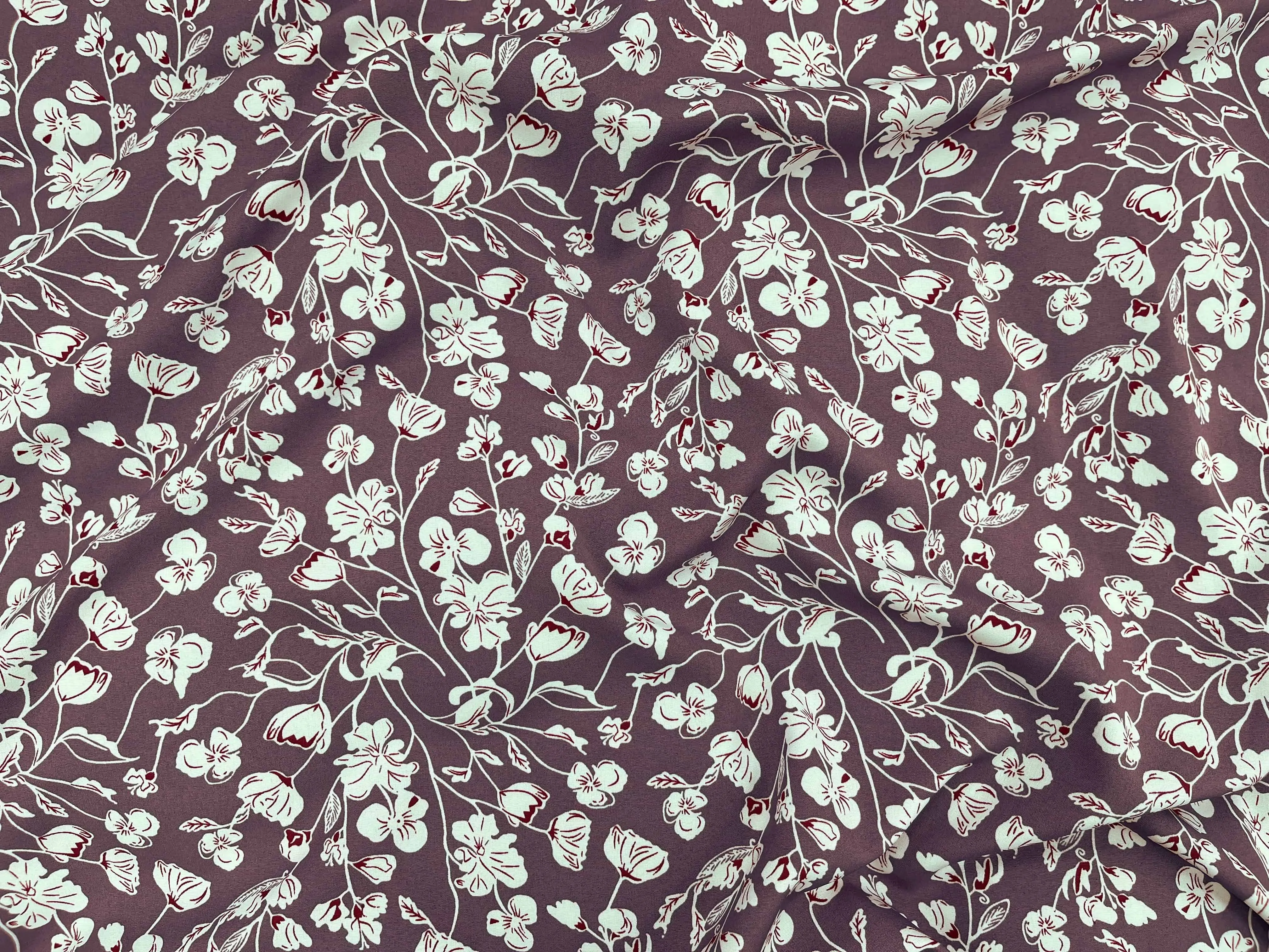 Charming Flower - Printed Crepe Fabric