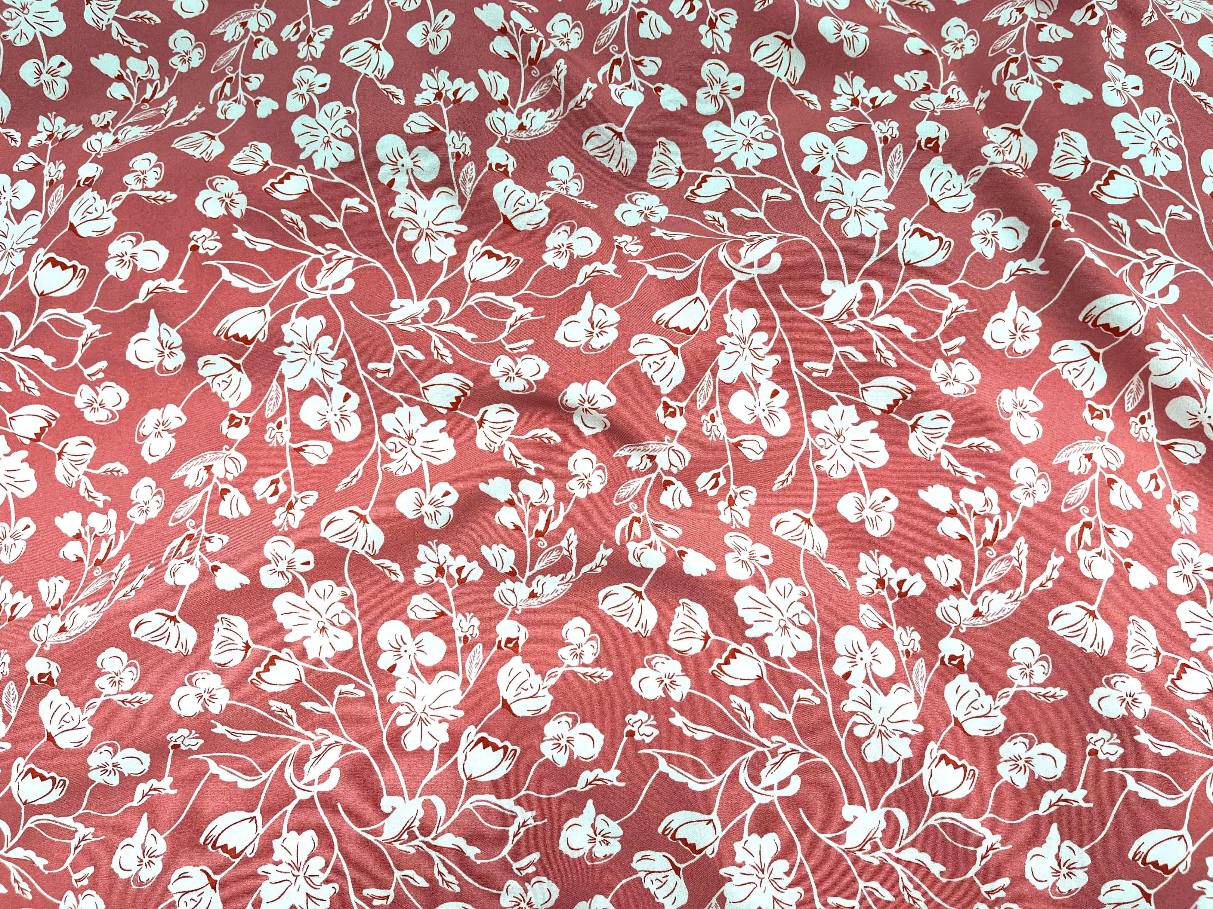 Charming Flower - Printed Crepe Fabric