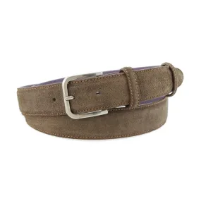 Chocolate brown suede belt