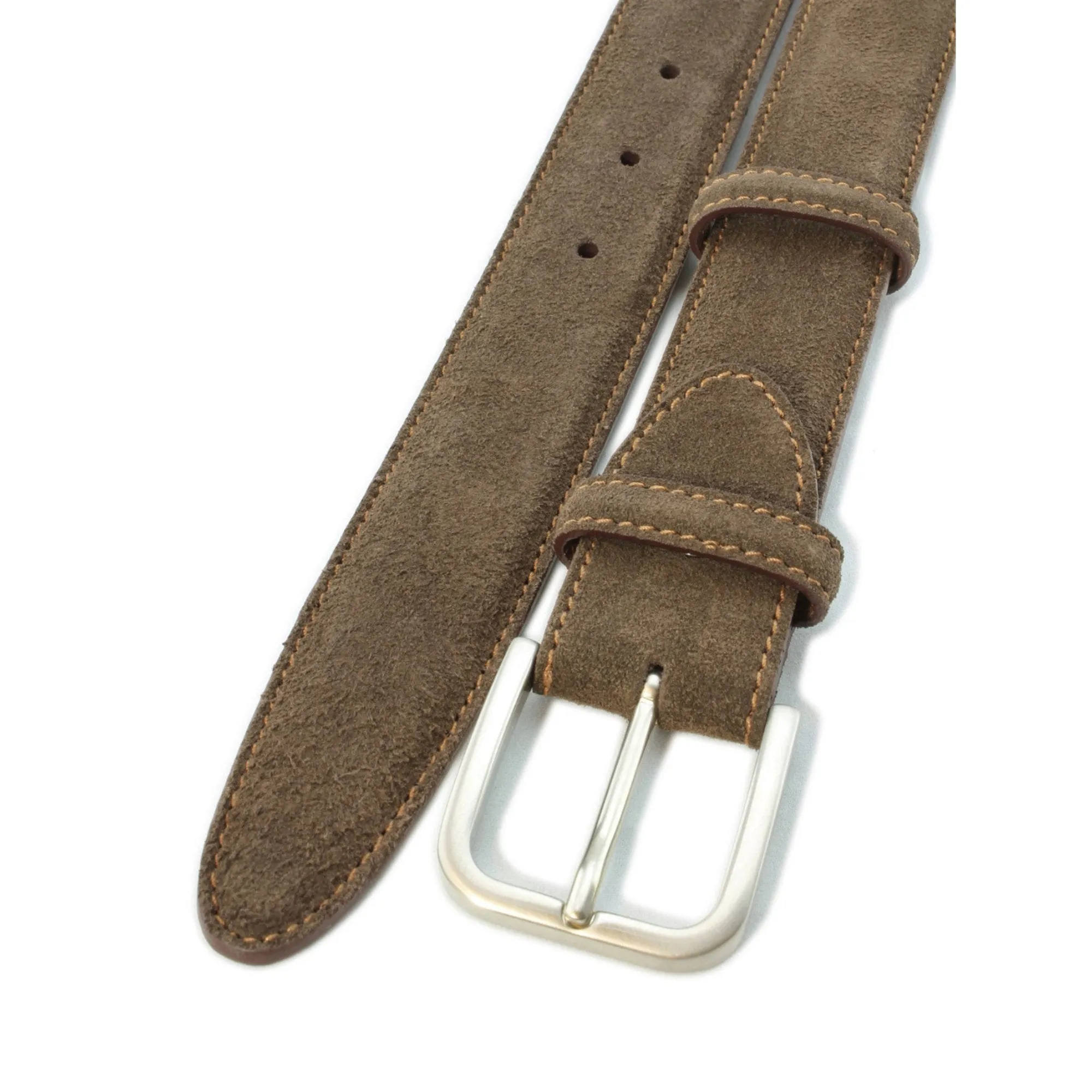 Chocolate brown suede belt